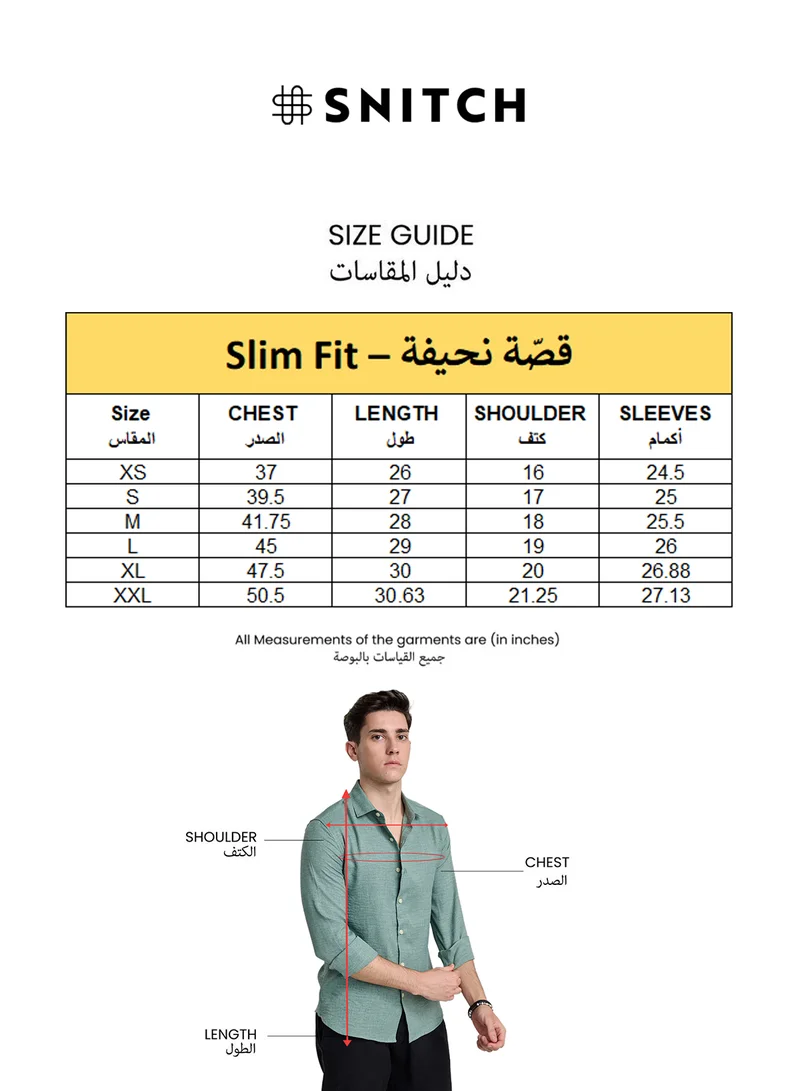 SNITCH 100% Cotton Slim Fit Luxe Shirt